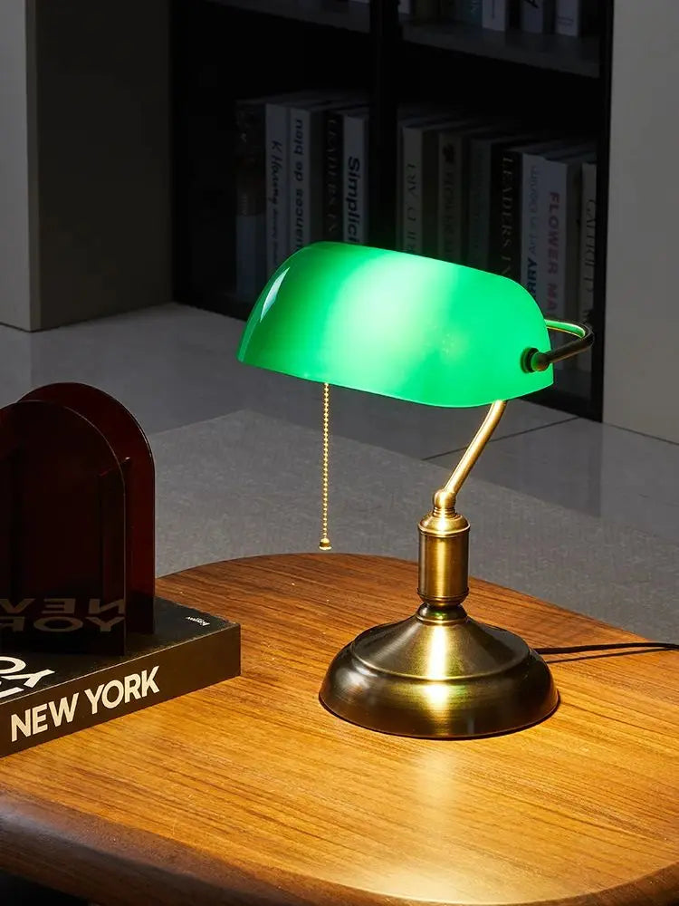 Modern bank desk lamp with US plug pull switch acrylic lampshade without light bulb very suitable for bedroom office and bank