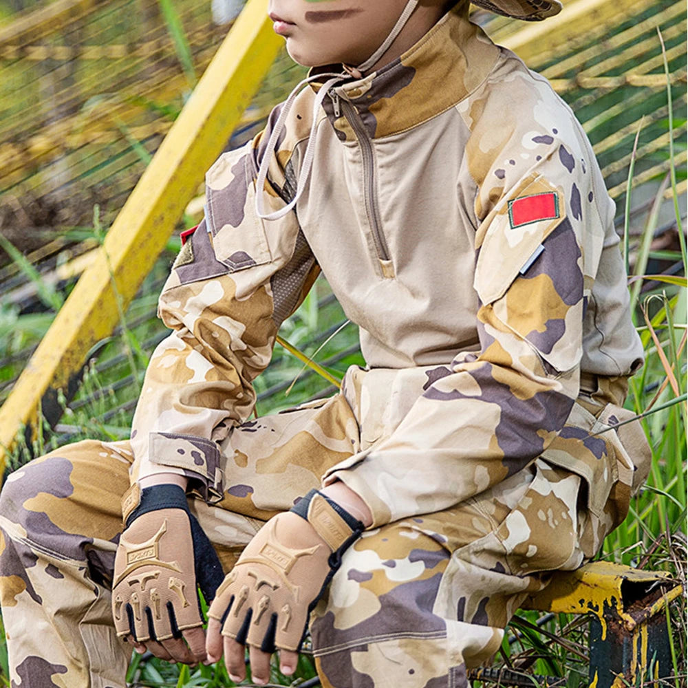 1 Pair Kids Half Finger Gloves Sports Gloves Non-Slip Gel Gloves Adjustable Fingerless Gloves for Children Cycling Riding Biking