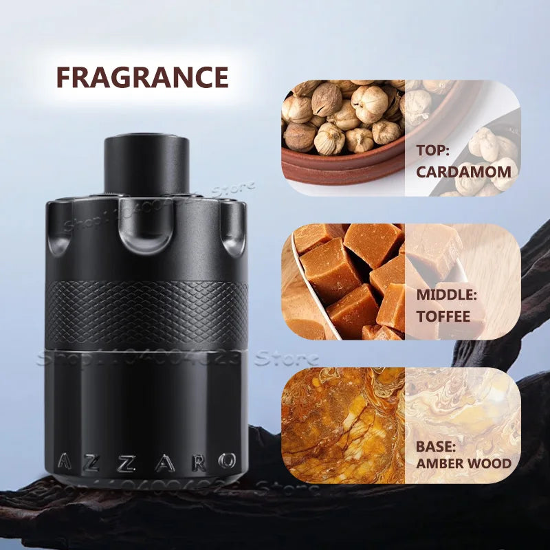 100ml Azzaro The Most Wanted Parfum Intense Men‘s Cologne Spicy & Seductive Fragrance Lasting Wear Luxury Perfume for Men