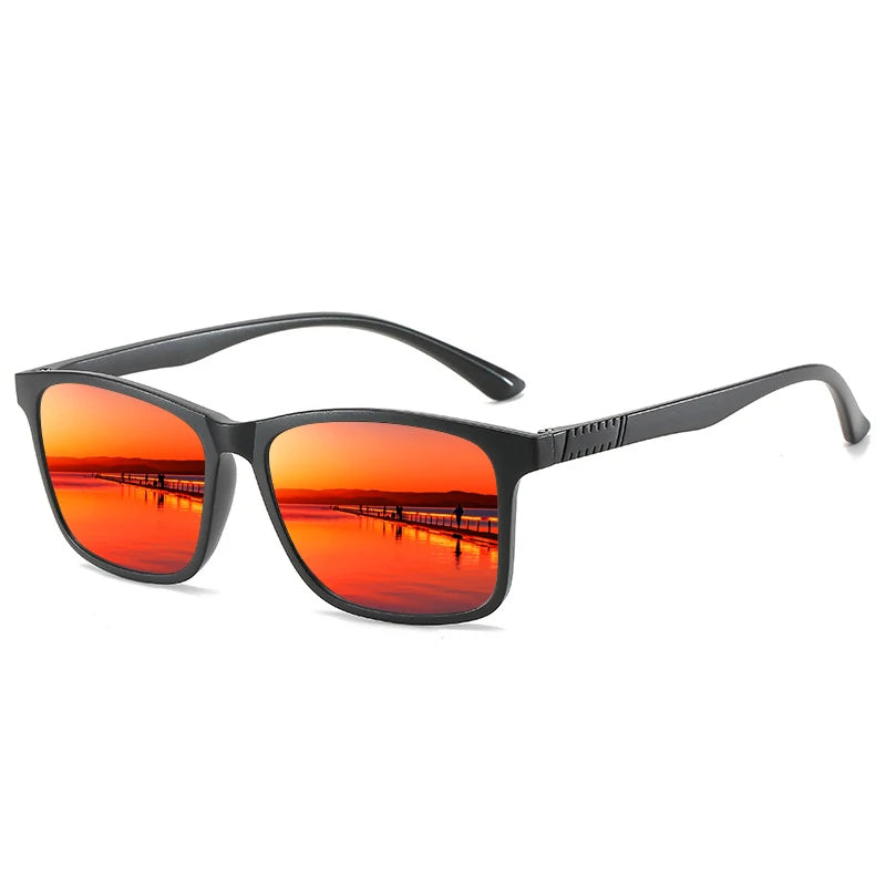 6 PCS Fashion Vintage Check Square Sunglasses Men Women Fishing Driving Luxury Brand Designer Sun Glasses Retro UV400 Eyewear