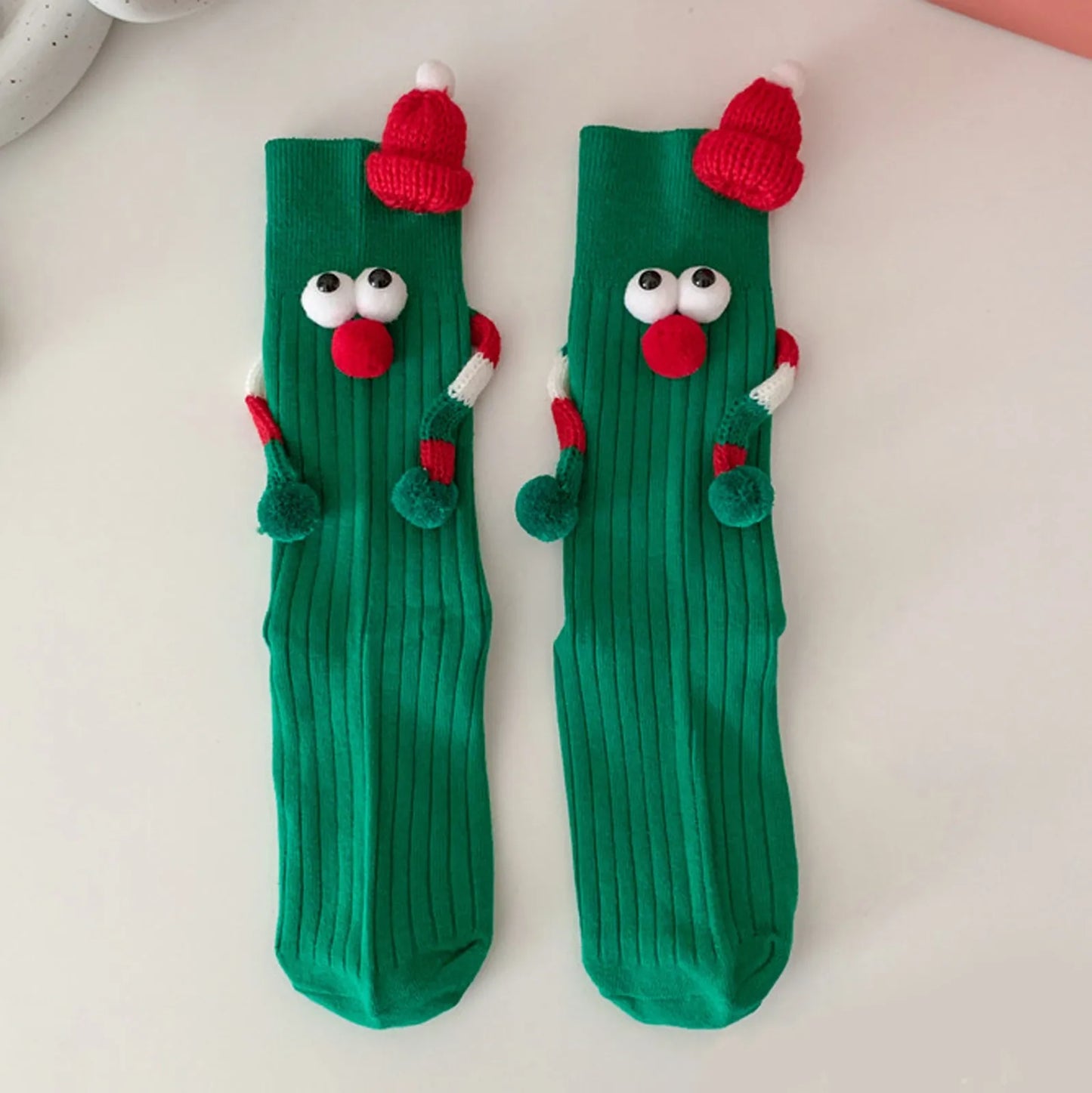 1pc Women'S Christmas Socks Cute No Magnetic Middle Tube Cartoon  Socks Middle Tube Socks Funny Socks 여성양말 Gift