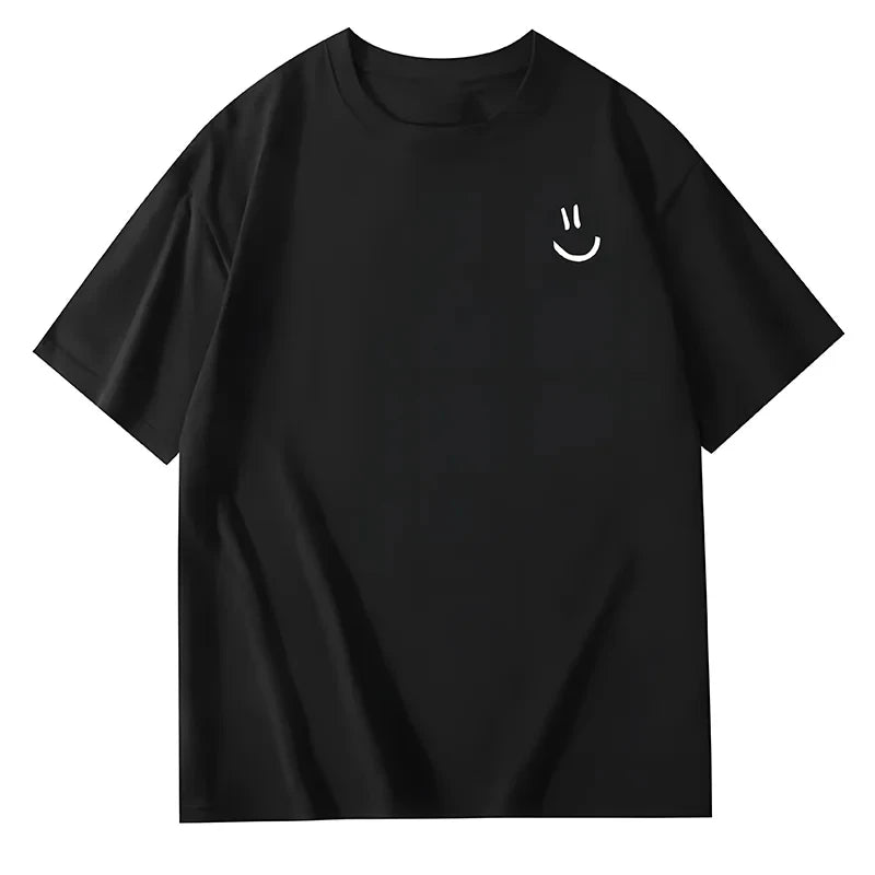 Chiikawa Cartoon Print 100% Cotton Short Sleeve Round Neck Women's T-shirt Trendy Summer Cute Loose Fashion Women's T-shirt