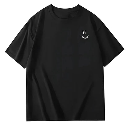 Chiikawa Cartoon Print 100% Cotton Short Sleeve Round Neck Women's T-shirt Trendy Summer Cute Loose Fashion Women's T-shirt