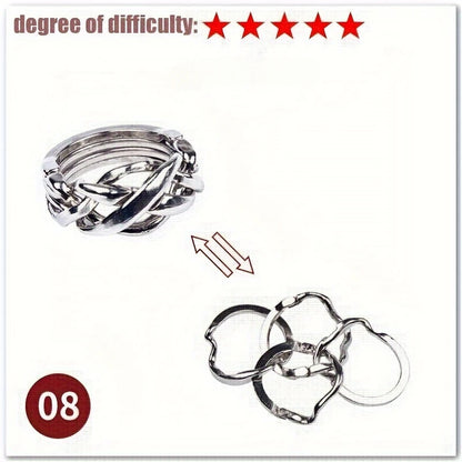 A classic intellectual metal puzzle toy, a difficult educational game toy for Christmas, Thanksgiving and birthday gifts