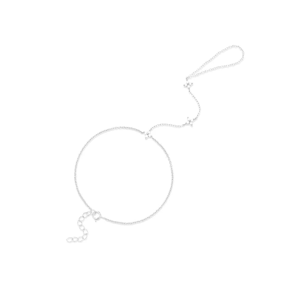 Aide 925 Sterling Silver Fine Jewelry Geometric Lucky Flower CZ Sparking Zircon Bracelets For Women Hand Chain Bracelets Jewelry