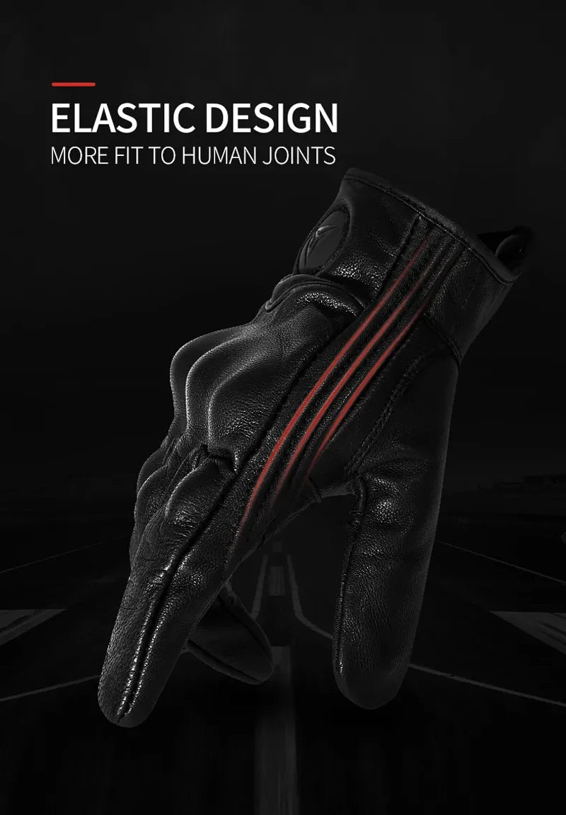 Motorcycle Gloves Men Women Moto Leather Carbon Cycling Winter Gloves Motorbike Motorcross ATV Motor Gloves