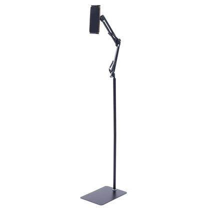 Adjustable Tablet Floor Stand 360° Swivel Height & Angle Adjustable Foldable Floor Holder Non-Slip Base for Home Office