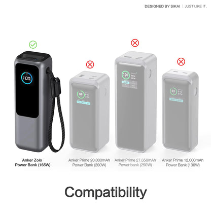 SIKAI Silicone Case for Anker Zolo 165W 2in1 Power Bank Shockproof Protective Cover Soft Durable Portable Charger case