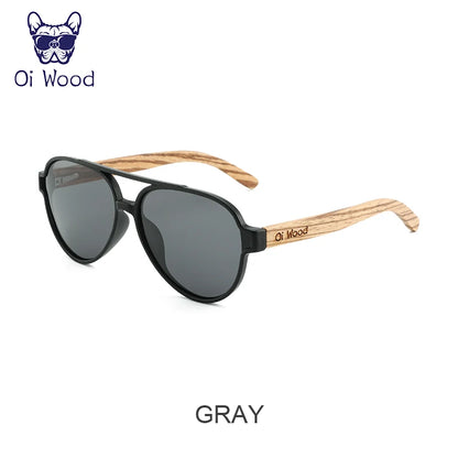 Oi Wood Sunglasses For Women Men Wooden Sun Glasses Polarized UV400 High Quality Eyewear Accessory Original Box