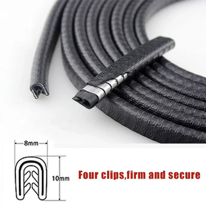2/3/5M Car Door Anti Collision Strip with Steel Disc Bumper Trim Edge Scratch Protector Strip Sealing Guard Styling Car Decor