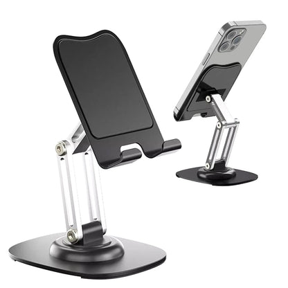 Aluminum alloy &ABS  Portable Tablet Holder 360 Rotate Lazy Desktop Stand For  Adjustable Flexible Folding Mobile Mount Stand