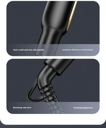 2-in-1 Mini Hair Straightener & Curler - Ceramic Fast Heating 140-220°C - Portable Flat Iron for Short Hair Travel Styling