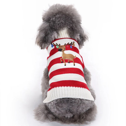 Winter Dog Clothes Christmas Holiday Sweater Chihuahua Teddy Outfit coat for Small Medium Large Dog and Cat  Autumn  Warm
