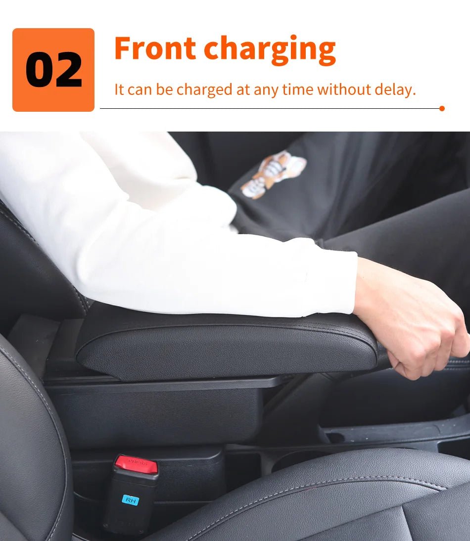 For Citroen C1 Armrest Box For Peugeot 107 Toyota Aygo BJ Armrest Car Accessories Store box Interior detail Simple installation