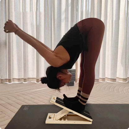 Wooden Slant Board Adjustable Incline Board Portable Calf Stretcher Heavy Duty Calf Stretch Board for Knees Ankle Heel Feet Leg