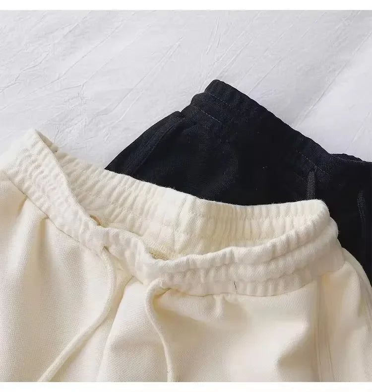 Women Casual Loose Drawstring Sports Shorts Elastic High Waist Fitness Running A-line Shorts Basic Yoga Wide Leg Trousers Summer