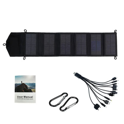 800W Foldable Solar Panel Charger – 20W USB/DC Output for Camping & Emergency Power