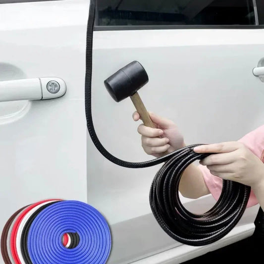 2/3/5M Car Door Anti Collision Strip with Steel Disc Bumper Trim Edge Scratch Protector Strip Sealing Guard Styling Car Decor