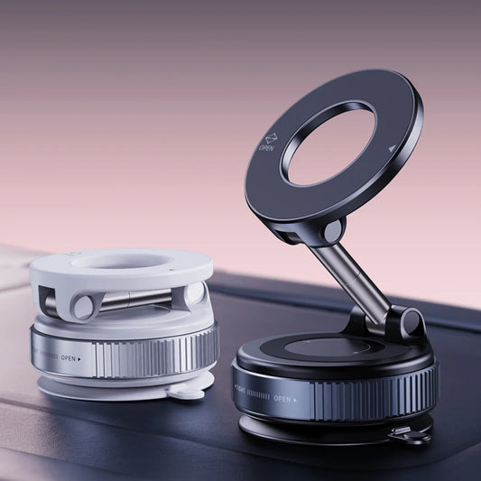 Magnetic Vacuum Adsorption Car Phone Mount 360° Rotatable Folding Mobile Phone Stand for Car/Gym/Mirror/Shower/Smooth Surface