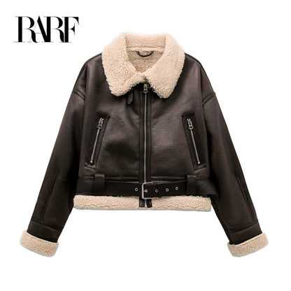 Women’s Faux Shearling Winter Coat – Thick, Warm & Stylish | RARF
