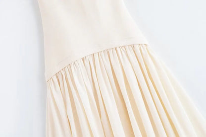 Summer Halter Neck Backless Midi Dress – Elegant & Slim Fit