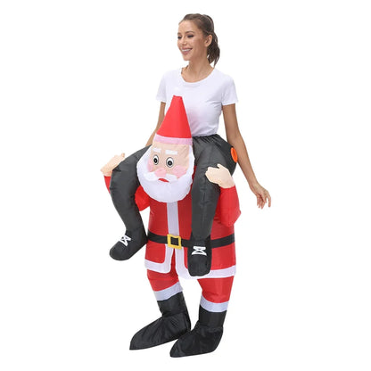 Christmas Inflatable Costume Santa Claus Snowman Gingerbread Tree Adult  Party Masquerade Role Play Holiday Gift