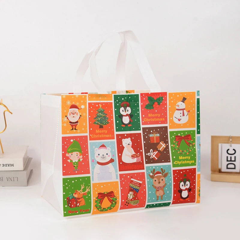 Christmas Gift Bag Santa Claus Snowman Candy Gift Packaging Bag 2024 Merry Christmas Party Home Decor Navidad Noel 2025 New Year