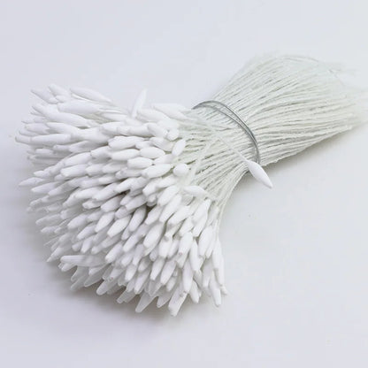 2MM 370Pcs/Lot Matte Pointed Core Stamen Manual Flower Stamen Hairpin Hair Decoration DIY Material Simulation Flower Accessories