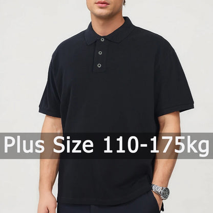 Men’s Plus Size Polo Shirt – Breathable Oversized Casual Top (1XL–7XL)