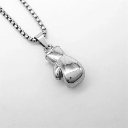 Boxing Gloves Boxer Men Necklaces Pendants Chain Punk Trendy for Boyfriend Stainless Steel Jewelry Creativity Gift Wholesale