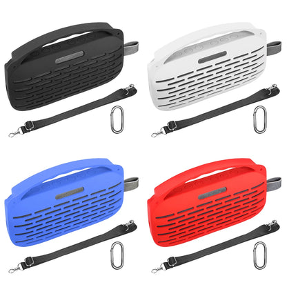 Silicone Case Cover for Bose SoundLink Flex 2nd Gen Speaker Travel Protective Carrying Case Pouch with Handle & Shoulder Strap