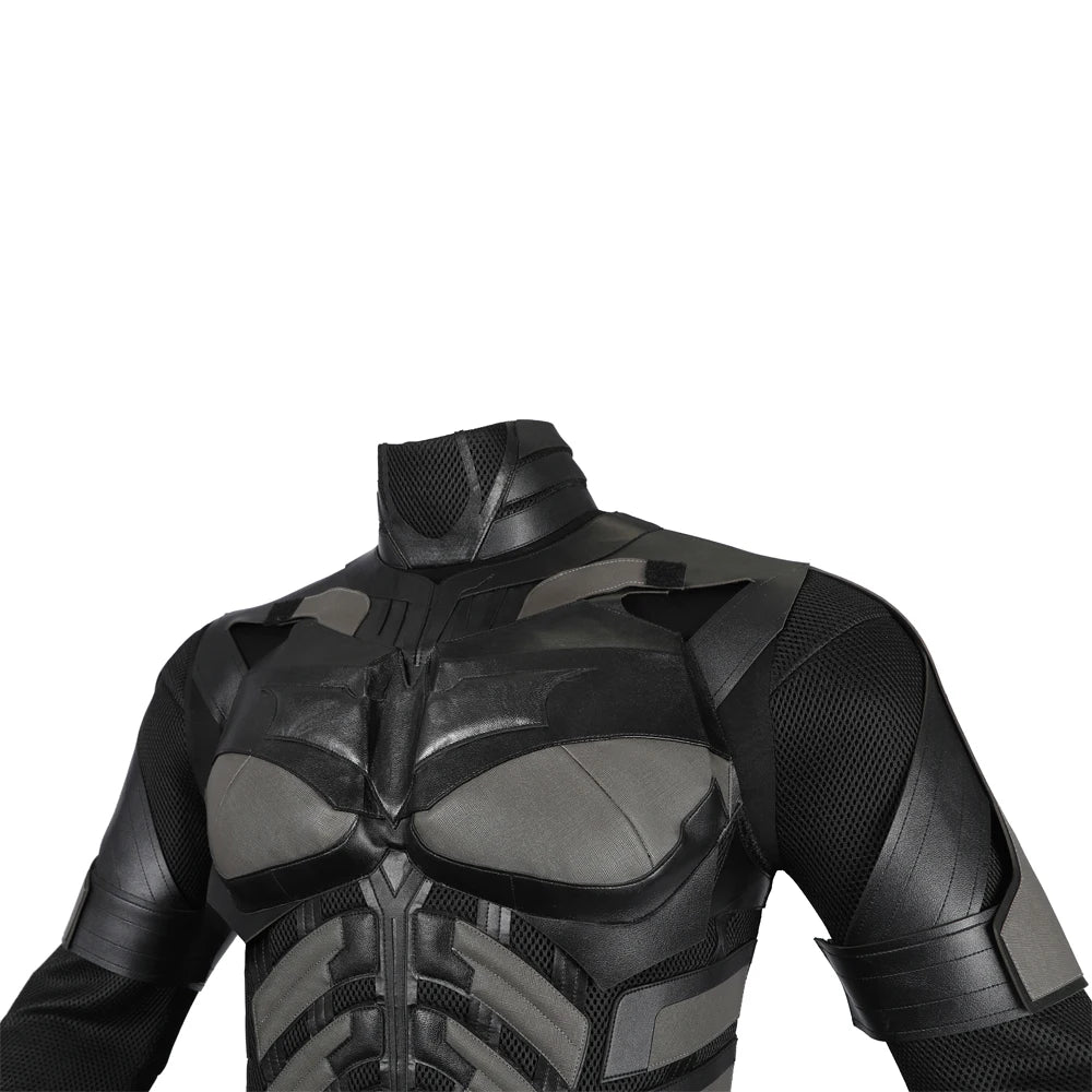 Superhero Bruce Wayne  High Quality Movie Dark Knight Bat Cosplay  Battle Costume Outfit Man Vest Cloak Mask Halloween Carnivl