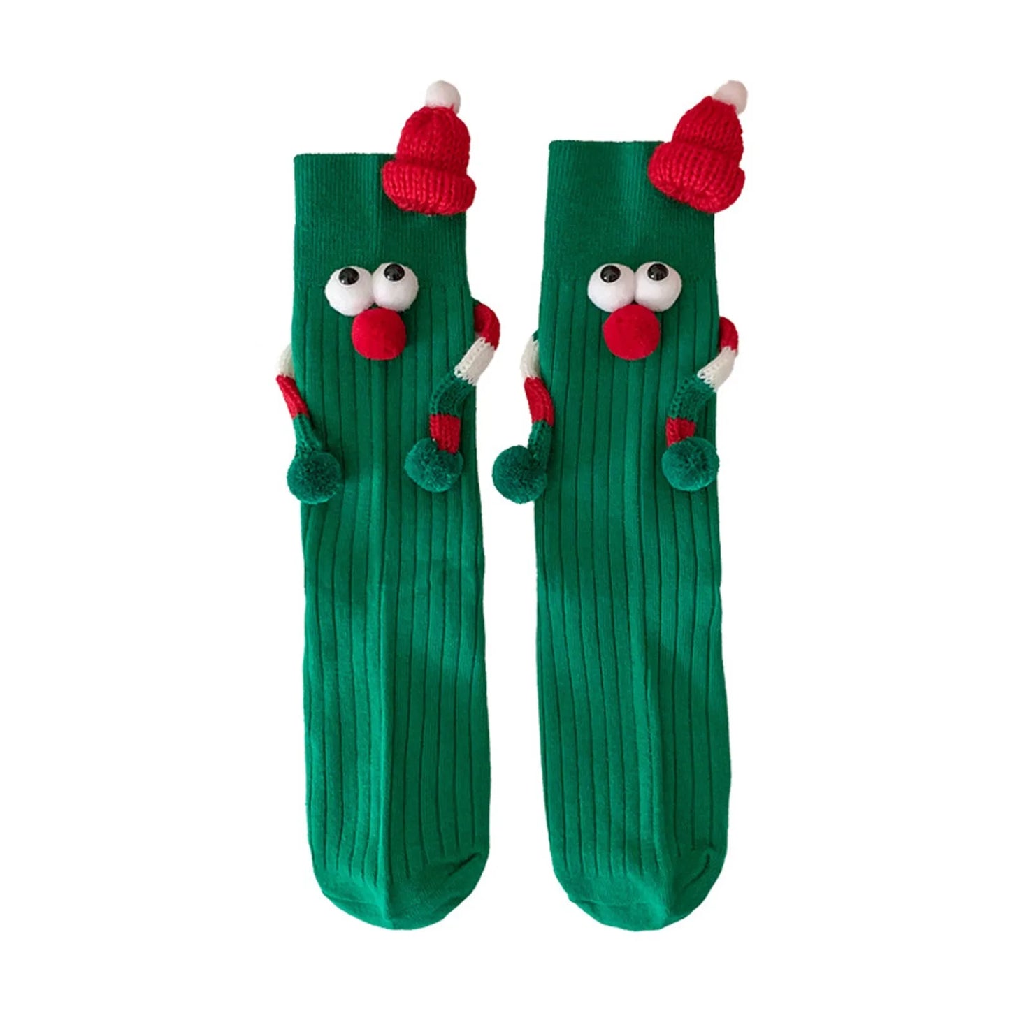 1pc Women'S Christmas Socks Cute No Magnetic Middle Tube Cartoon  Socks Middle Tube Socks Funny Socks 여성양말 Gift