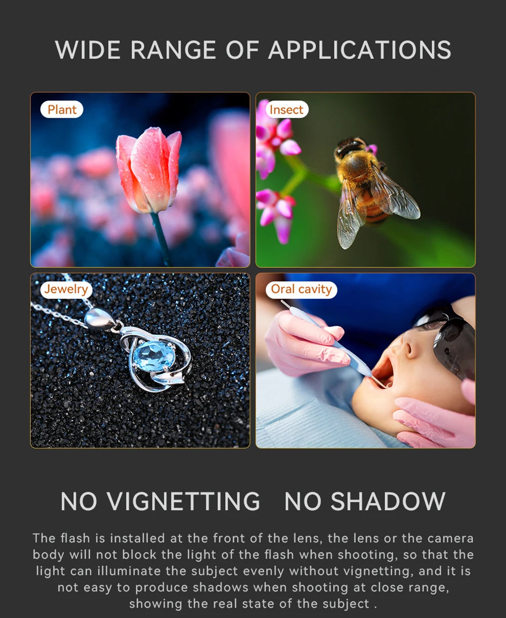 Yongnuo YN14EX II TTL Macro Ring Flash Speedlite Led Light  for Canon Sony Camera Oral Cavity Teeth Ornaments Close-up Shooting