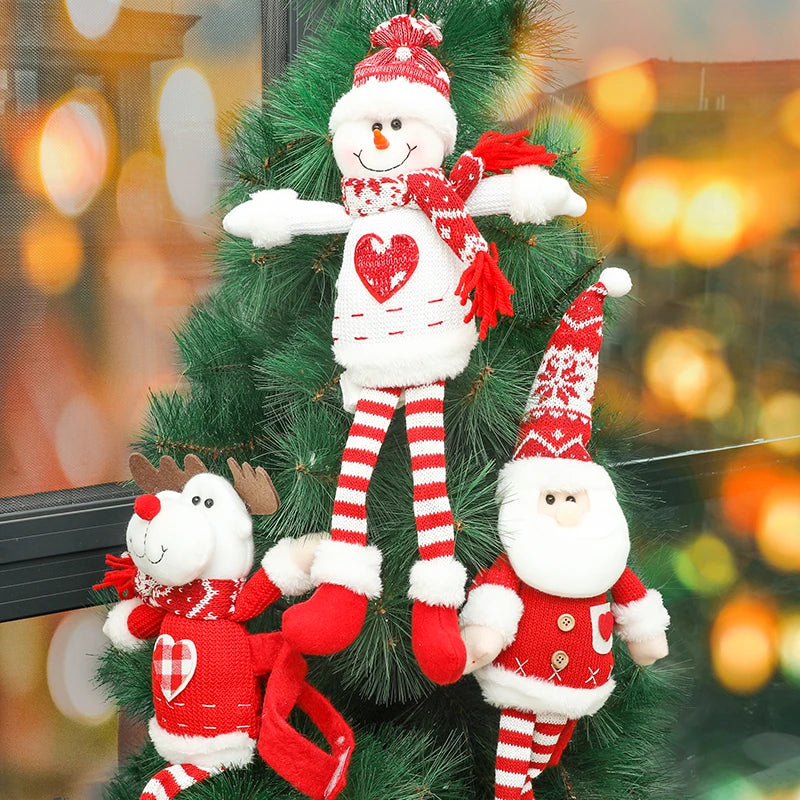 Christmas Dolls Santa Claus Snowman Elk Long Legs Doll Merry Christmas Decoration For Home Xmas Gift Happy New Year 2025 Navidad