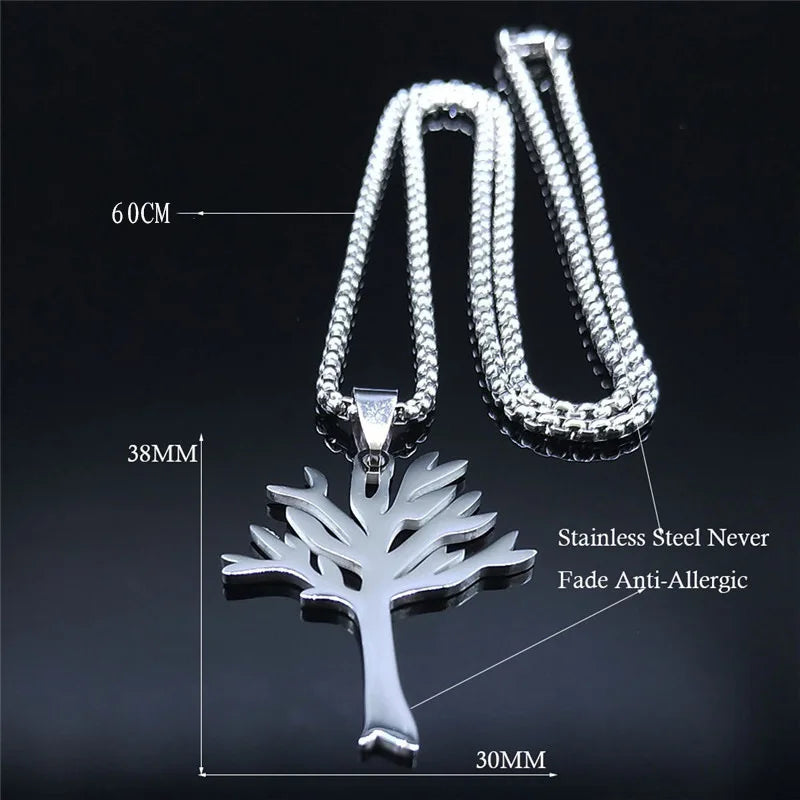 New Personalized Stainless Steel Tree Of Life Pendant Necklace Jewelry Accessories For Men And Women Jewelry Gifts Wholesale