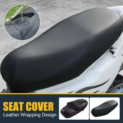 Motorcycle Seat PU Leather Cover Waterproof Dustproof Sunscreen Motorbike Scooter Cushion Seat Cover Protector Cover Accessories
