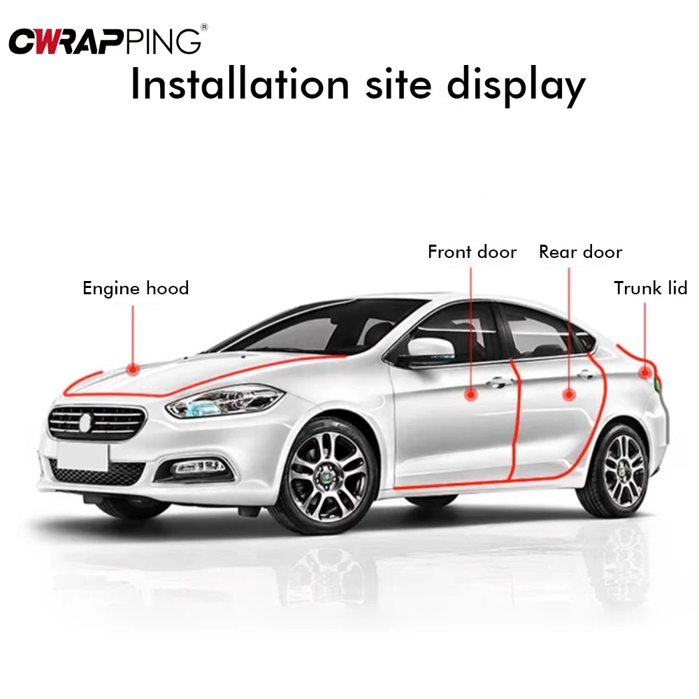 5M Transparent Car Door Edge PVC Scratch Protector Strips Car Anti-collision Sealing Strip Door Anti-scratch Transparent Strip