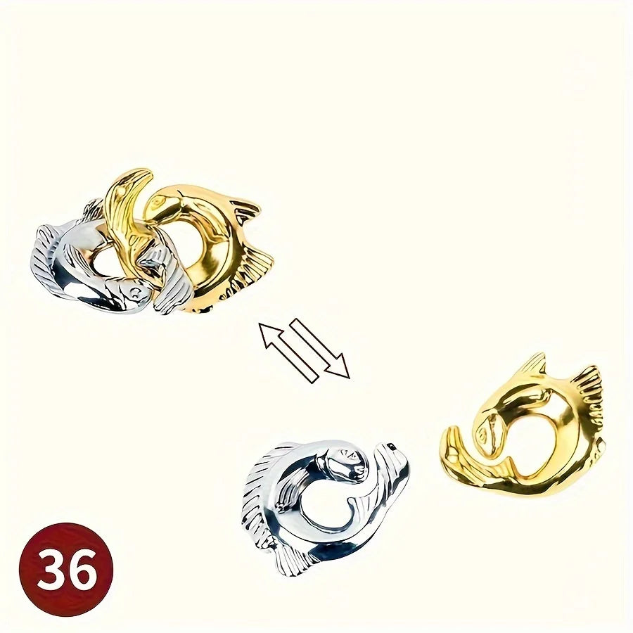 A classic intellectual metal puzzle toy, a difficult educational game toy for Christmas, Thanksgiving and birthday gifts
