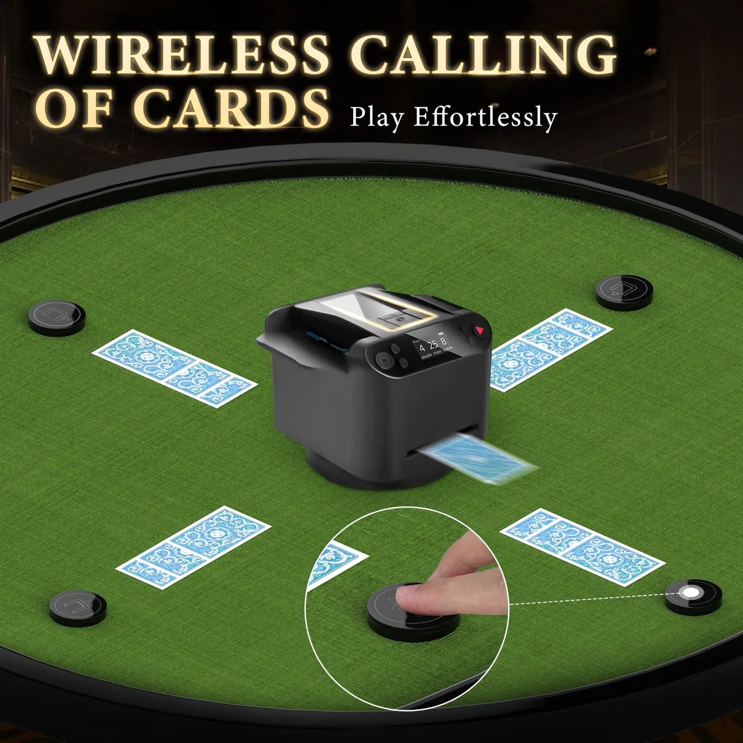 360° Rotating Automatic Card shuffle Dealer Machine 2 In 1 Playing Cards Shuffling Dealing Tool Home party Poker device