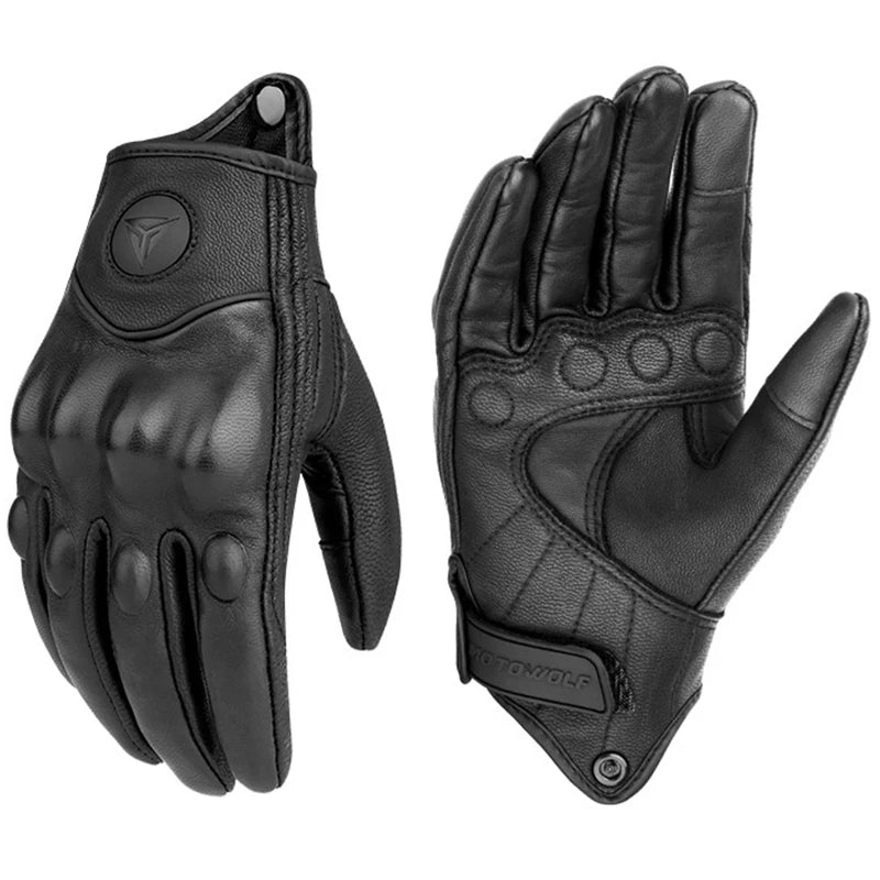 Motorcycle Gloves Men Women Moto Leather Carbon Cycling Winter Gloves Motorbike Motorcross ATV Motor Gloves