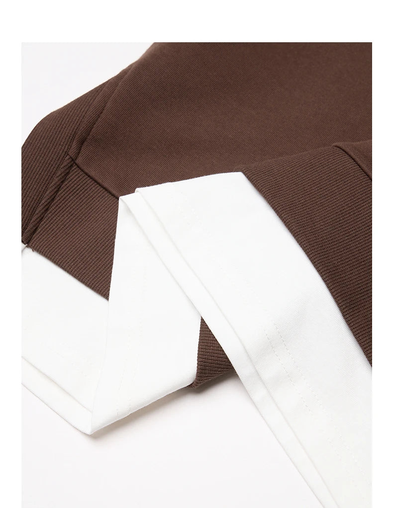 TOYOUTH Women Hoodies Sweatshirt 2025 Autumn New Plush Flower Printed Contrasting Color Splicing Fake Two Piece Cotton Pullover