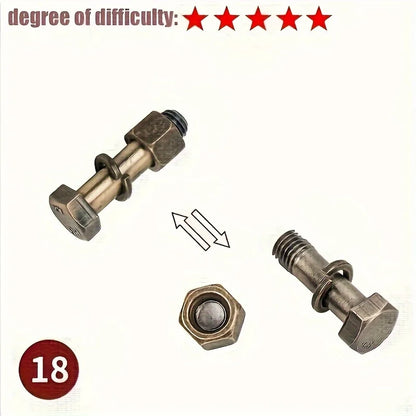 A classic intellectual metal puzzle toy, a difficult educational game toy for Christmas, Thanksgiving and birthday gifts