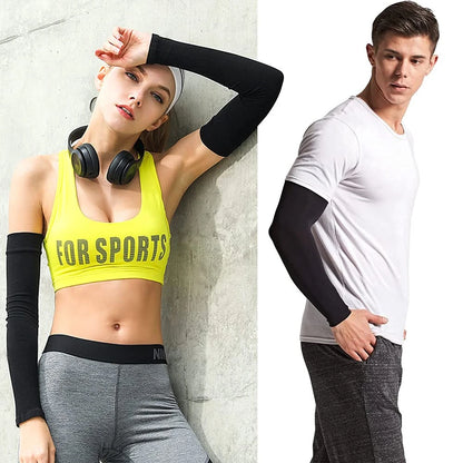 BraceTop 1 PC Sports Cooling Arm Sleeves for Men Women, Outdoor UV Protection Sleeves for Basketball Football Volleyball Cycling
