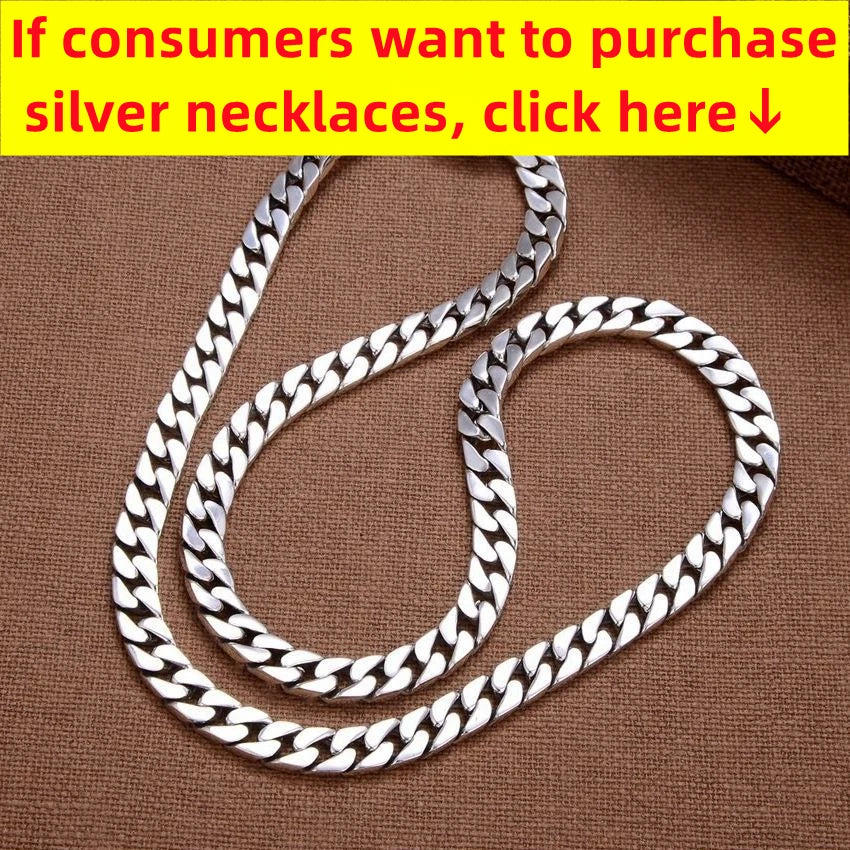 100% S925 Sterling Silver Bracelet 8MM Punk S925 Silver Jewelry Never Fade Carry certificate Men Women Jewelry Gifts