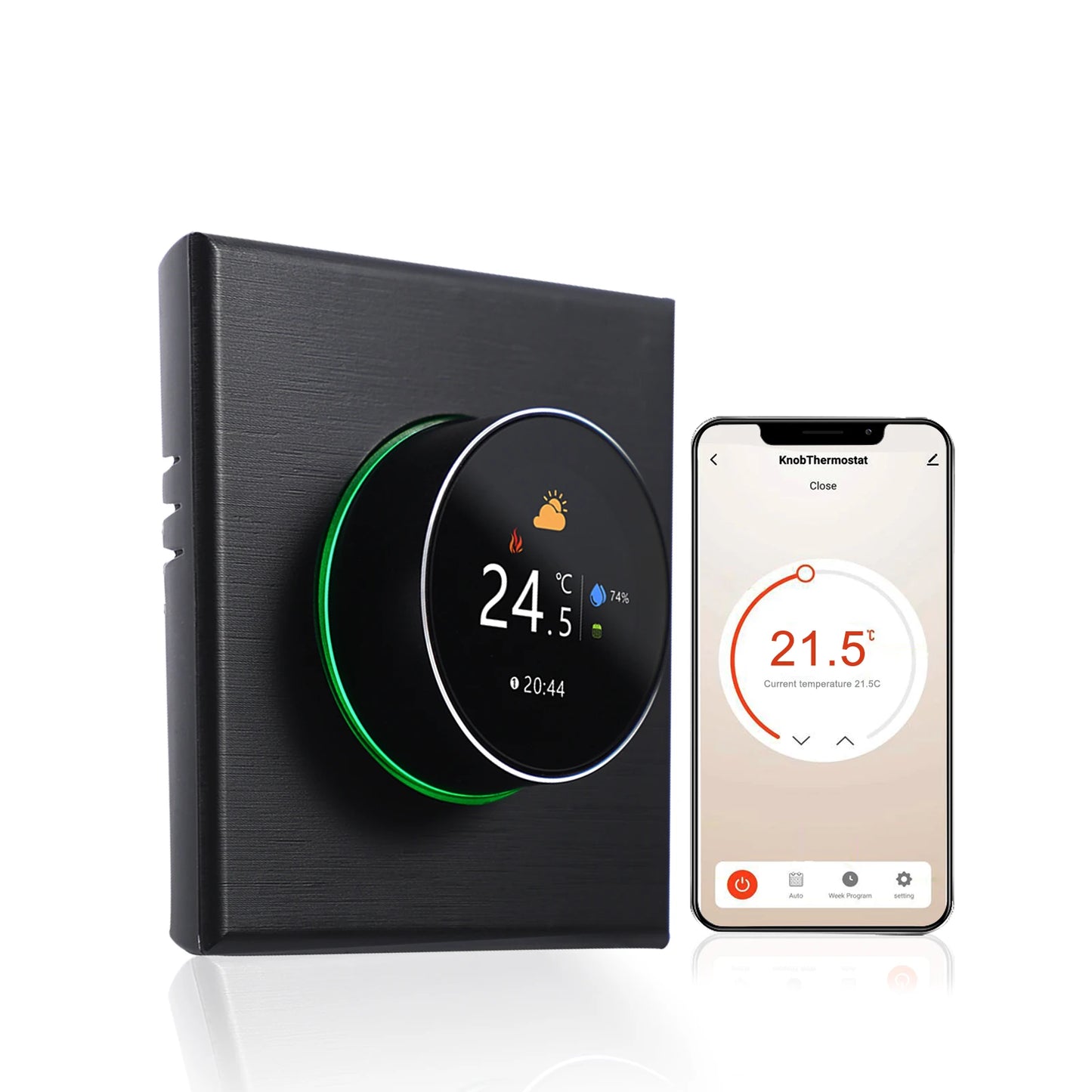 WiFi Smart Thermostat Temperature Controller Weekly Programmable Button Control/ Mobile APP/ Voice Control Compatible with Alex