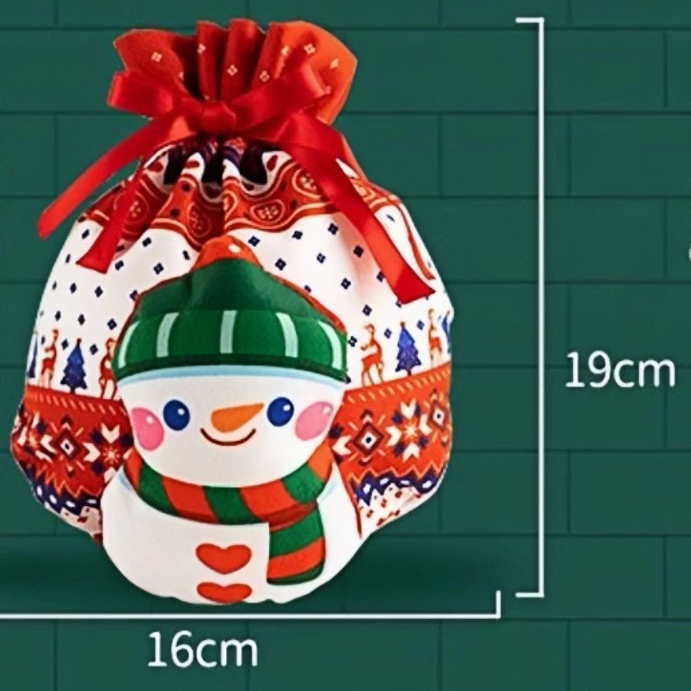 3/510 Pcs Velvet Christmas Hand-held Gift Bag for Christmas Eve Carnival Birthday Party Party Party Fruit Candy Gift Filling Bag
