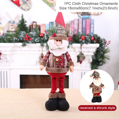Telescopic Christmas Doll Merry Christmas Decorations For Home 2024 Christmas Ornament Xmas Navidad Noel Gifts New Year 2025