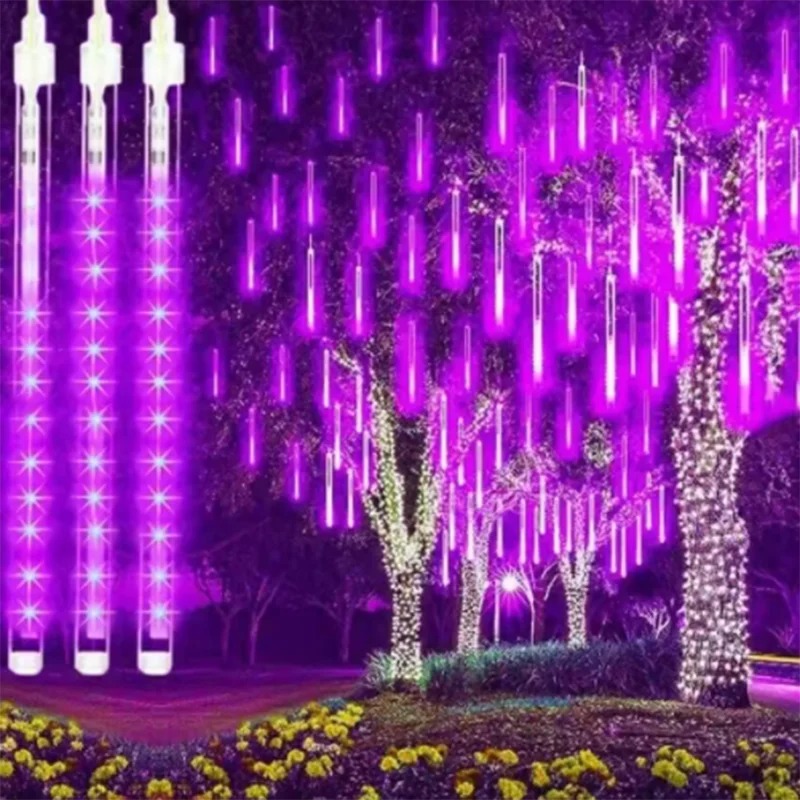 2025 30/50cm USB LED Meteor Shower Lights Falling Rain Drop Fairy String Light for Christmas Party Garden Holiday Decorations