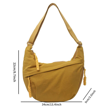Unisex Oxford Crossbody Messenger Bag – Large Capacity & Casual Style